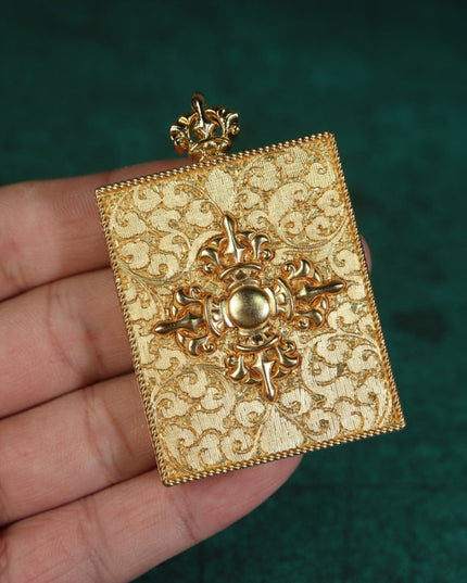 Tibetan Hand-Painted Acala Vidyārāja Thangka Pendant