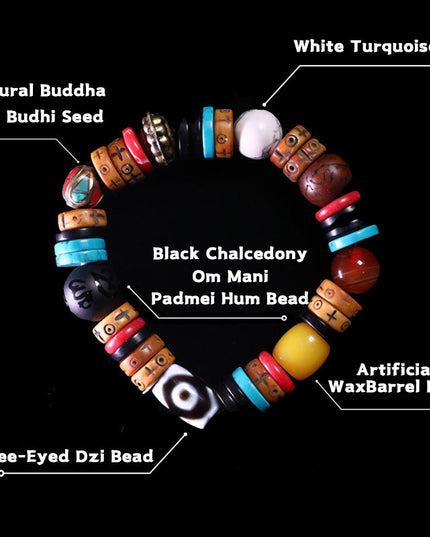 Protective Energy Dzi Tibetan Treasures Bracelet