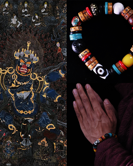 Protective Energy Dzi Tibetan Treasures Bracelet
