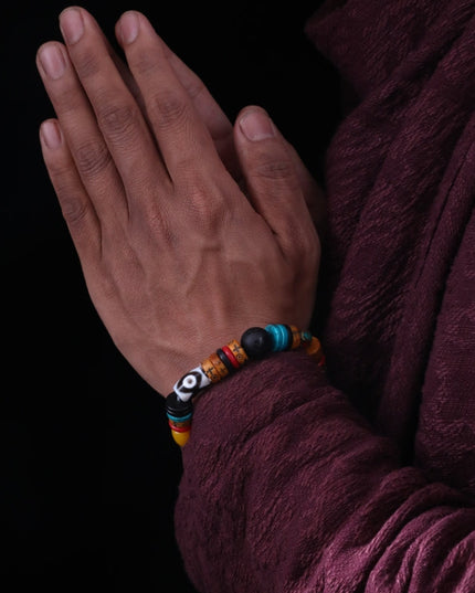 Protective Energy Dzi Tibetan Treasures Bracelet