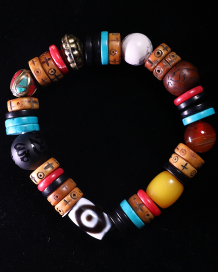 Protective Energy Dzi Tibetan Treasures Bracelet