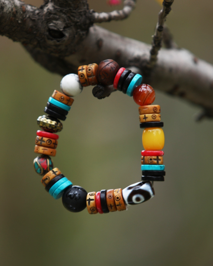 Protective Energy Dzi Tibetan Treasures Bracelet