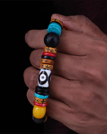 Protective Energy Dzi Tibetan Treasures Bracelet