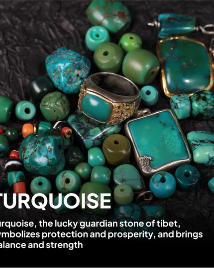 Robust Wealth Sturdy Turquoise 108 Mala Beads Necklace