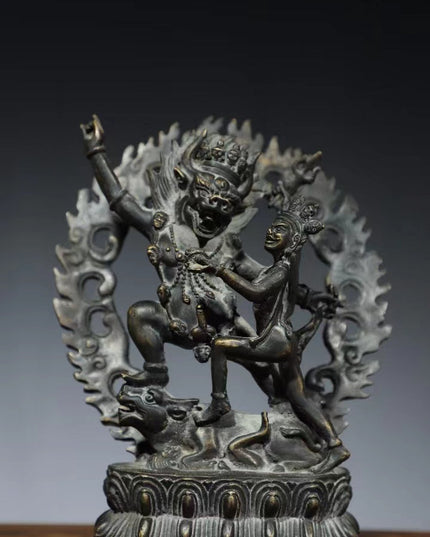 Vajrasatva GOOD KARMA Tibetan Bronze Statue for Eliminating Sin