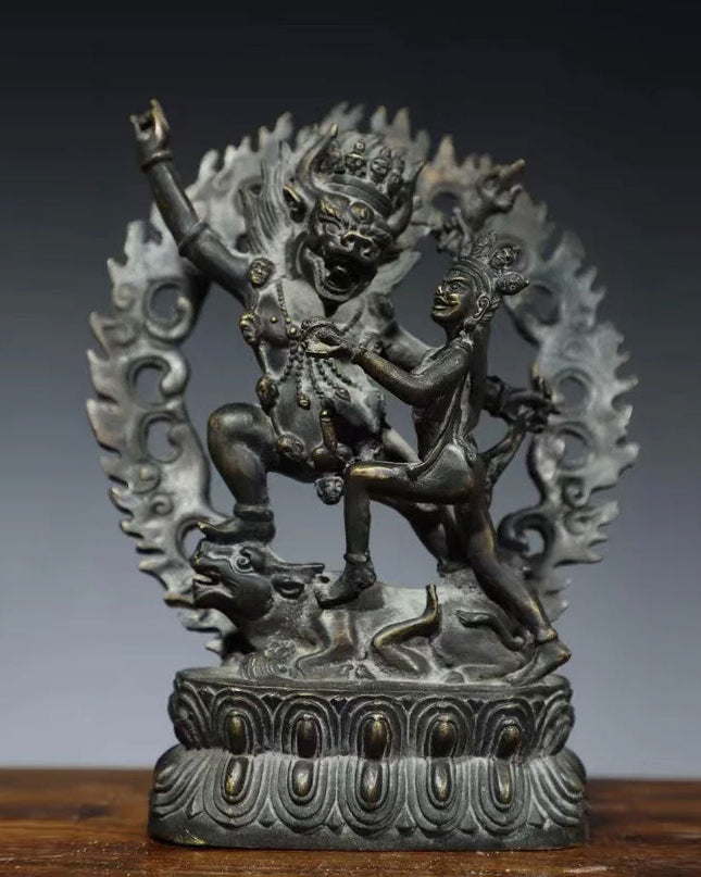 Vajrasatva GOOD KARMA Tibetan Bronze Statue for Eliminating Sin