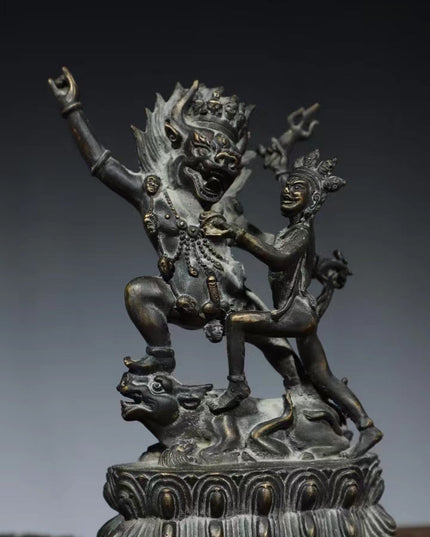 Vajrasatva GOOD KARMA Tibetan Bronze Statue for Eliminating Sin