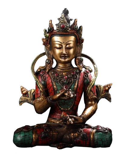 Vajrasatva GOOD KARMA Tibetan Statue for Eliminating Sin