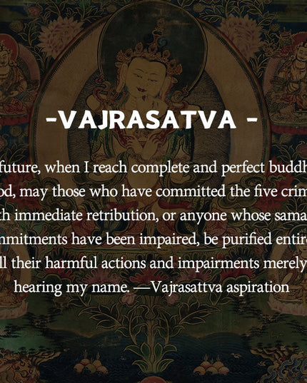 Vajrasatva GOOD KARMA Tibetan Statue for Eliminating Sin
