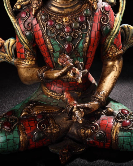 Vajrasatva GOOD KARMA Tibetan Statue for Eliminating Sin