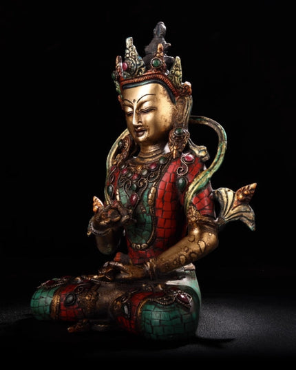 Vajrasatva GOOD KARMA Tibetan Statue for Eliminating Sin