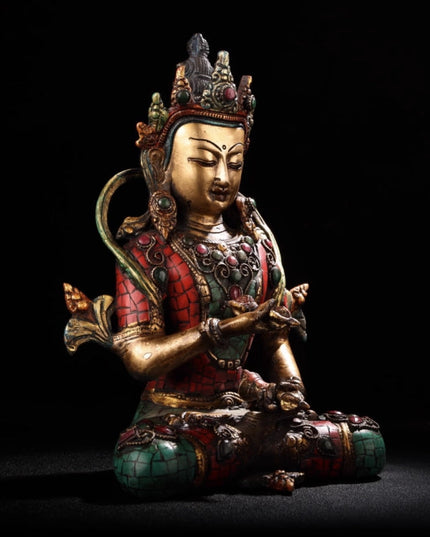 Vajrasatva GOOD KARMA Tibetan Statue for Eliminating Sin