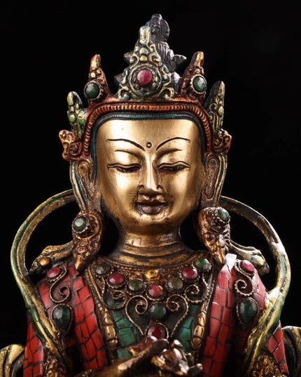Vajrasatva GOOD KARMA Tibetan Statue for Eliminating Sin