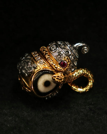 Eye of the Serpent Pendant – Blessing Energy,Dzi Beads, Protective Design