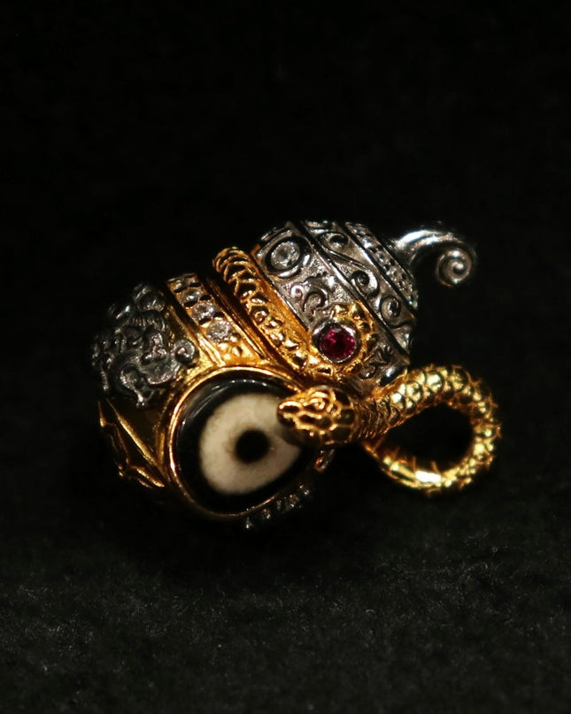 Eye of the Serpent Pendant – Blessing Energy,Dzi Beads, Protective Design