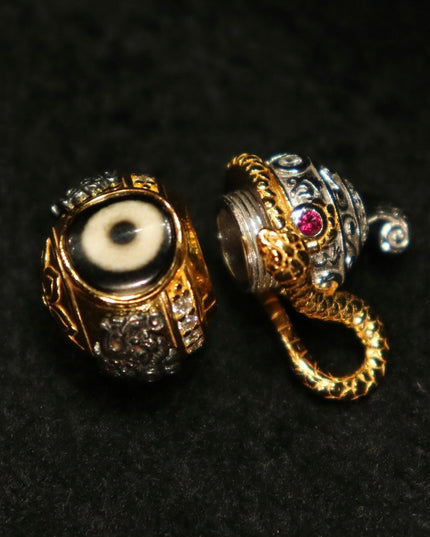 Eye of the Serpent Pendant – Blessing Energy,Dzi Beads, Protective Design