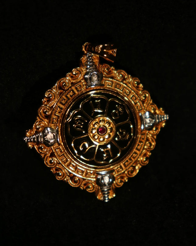 Prosperity Eye Dzi Bead Pendant – Amulet for Good Fortune & Protection