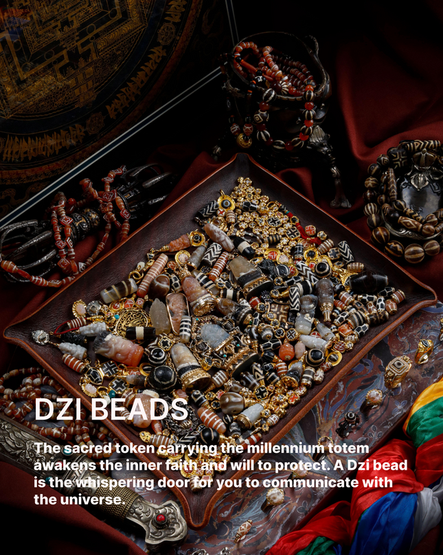 Guardian Owl Dzi Bead Pendant – Amulet for Protection & Wisdom