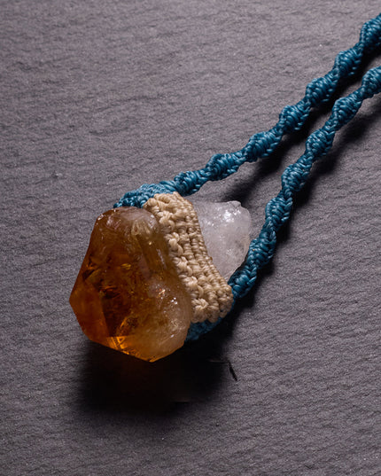 Integrated Wealth Merge Citrine Crystal Pendant