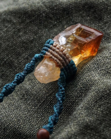 Integrated Wealth Merge Citrine Crystal Pendant