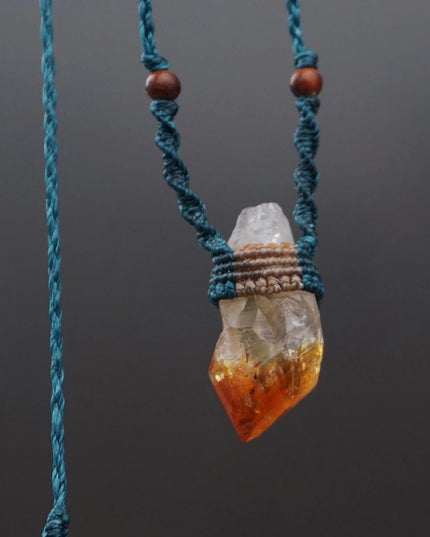Integrated Wealth Merge Citrine Crystal Pendant