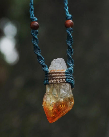 Integrated Wealth Merge Citrine Crystal Pendant