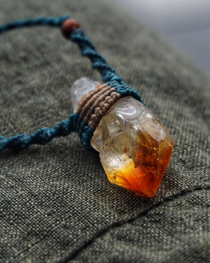 Integrated Wealth Merge Citrine Crystal Pendant