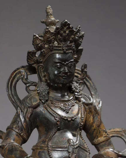 Yellow Jambhala FORTUNE Tibetan Bronze Statue for Eliminating Poverty