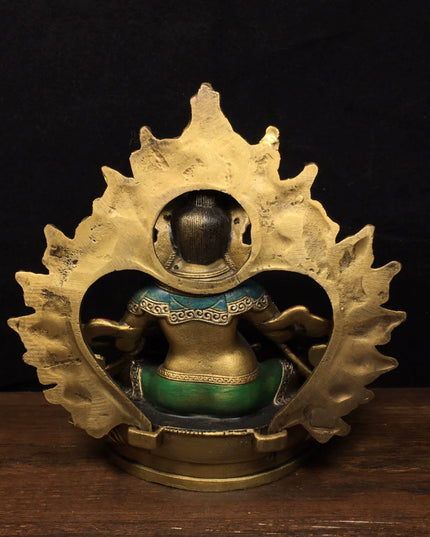 Yellow Jambhala FORTUNE Tibetan Statue for Eliminating Poverty
