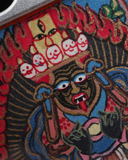Hand-Painted Thangka Pendant of Zakirum with Titanium Steel Case