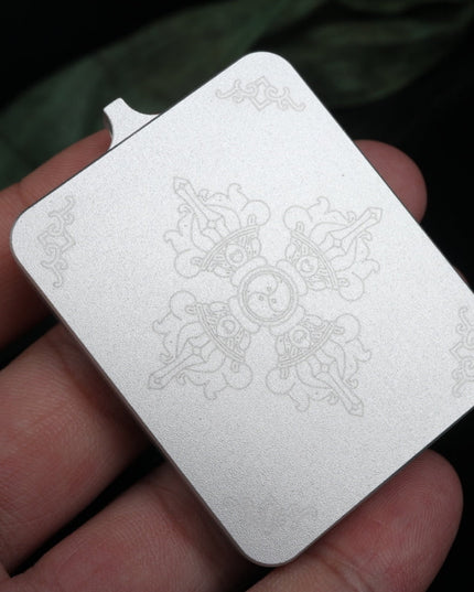 Hand-Painted Thangka Pendant of Zakirum with Titanium Steel Case