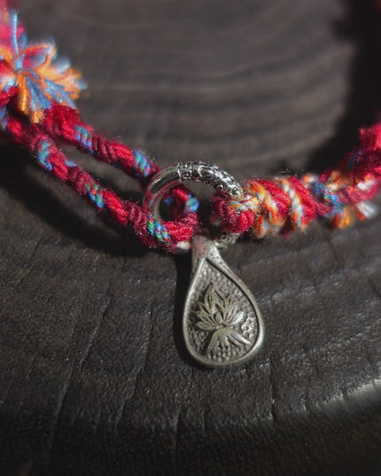 Tibetan Love Bracelet - Handwoven Cotton Wristband with Vibrant Energy