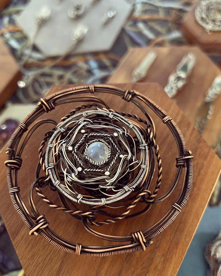 Healing Energy Mandala Crystal Quartz Silver Pendants
