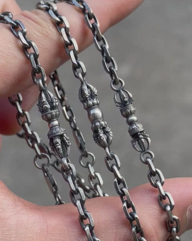 Vajra Silver Protection Stering Silver Bracelet