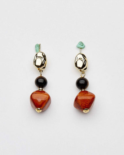 Wealth Energy Tiger's Eye Earrings