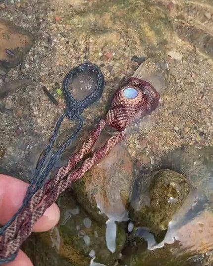 Echo of Peace Labradorite Wax Rope Pendant