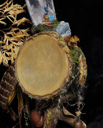 Shaman Magic Drum Tibetan Quartz Crystal Handmade