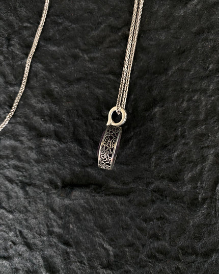 Sterling Silver & Amethyst Wealth Goddess Zakirum Necklace
