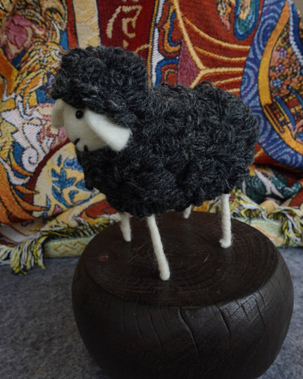 Charming Yak Wool Felted Sheep Figurine