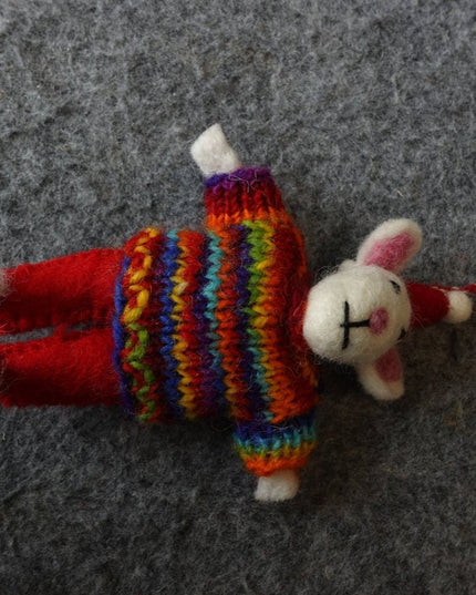 Cozy Handcrafted Yak Wool Mouse Figurines