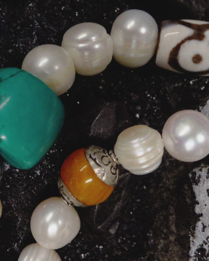 Tibetan Prayer Flag Nine-Colour Spirit Bead Necklace