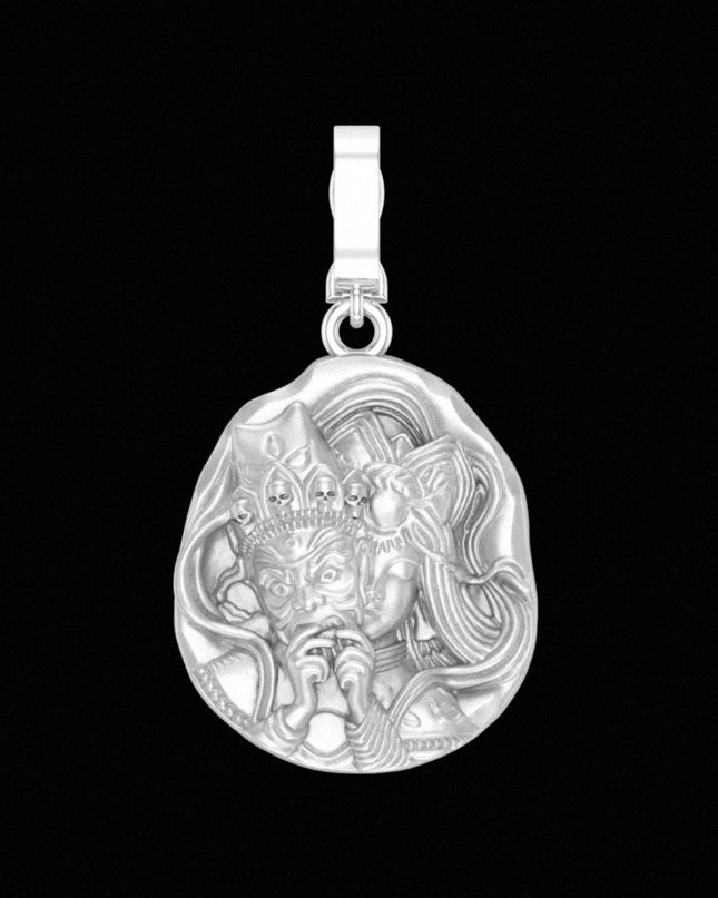 Detachable Zakirum Pendant: Tibetan Wealth Goddess in 18K Gold Plated Silver