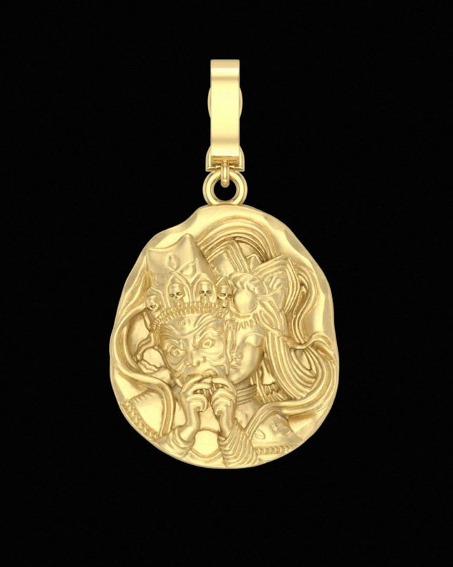 Detachable Zakirum Pendant: Tibetan Wealth Goddess in 18K Gold Plated Silver