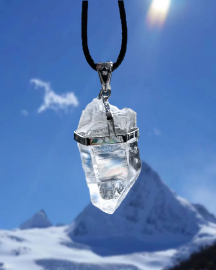 Healing Breath of Life Clear Quartz Sterling Silver Pendants