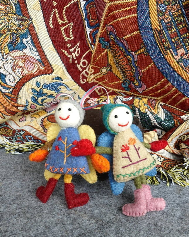 Handcrafted Yak Wool Angel Doll - Whimsical Charm and Handcrafted Perfection