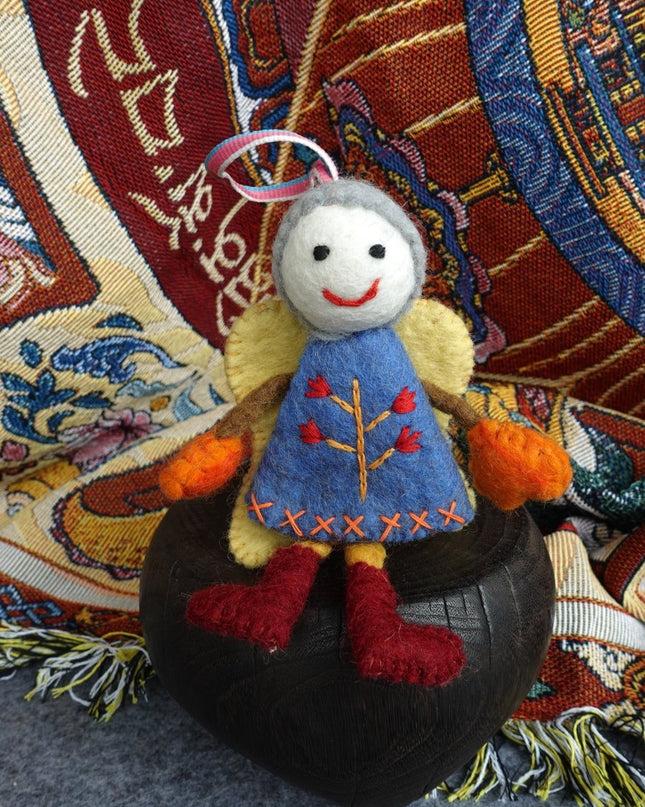 Handcrafted Yak Wool Angel Doll - Whimsical Charm and Handcrafted Perfection