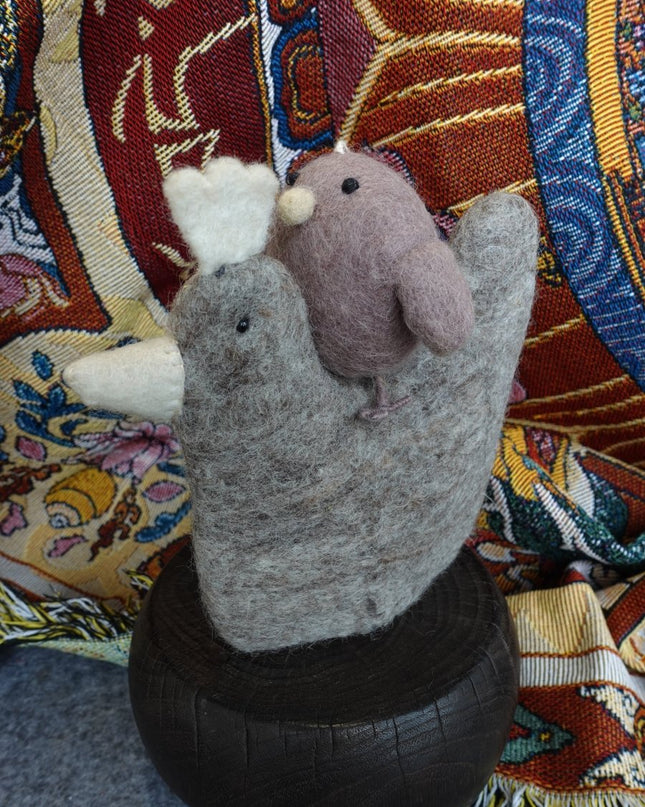 Handcrafted Yak Wool Bird - Cozy & Wholesome Felted Decoration