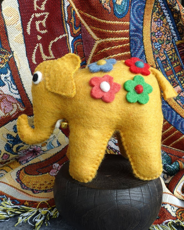 Handcrafted Yak Wool Elephant Figurine