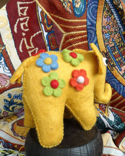 Handcrafted Yak Wool Elephant Figurine