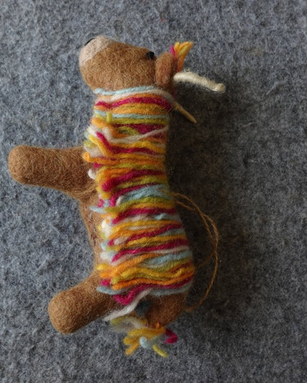 Handcrafted Yak Wool Felted Animal Figurine